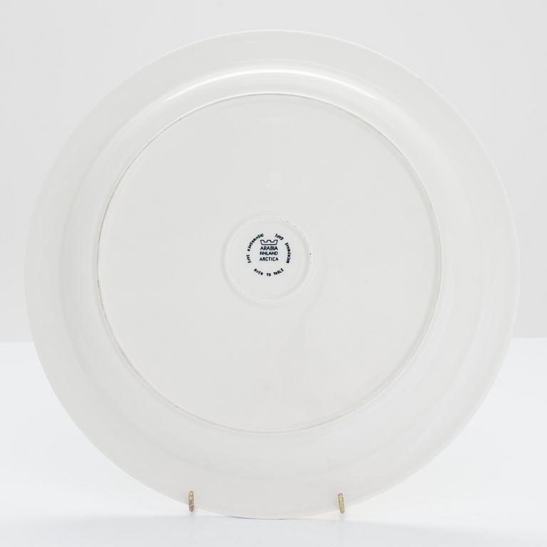 Inkeri Leivo and Dorrit von Fieandt, a 32-piece 'Arctica Poetica' porcelain tableware set, Arabia 1990s.