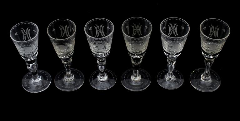 SNAPSGLAS, 6 st, 1900-talets första hälft.