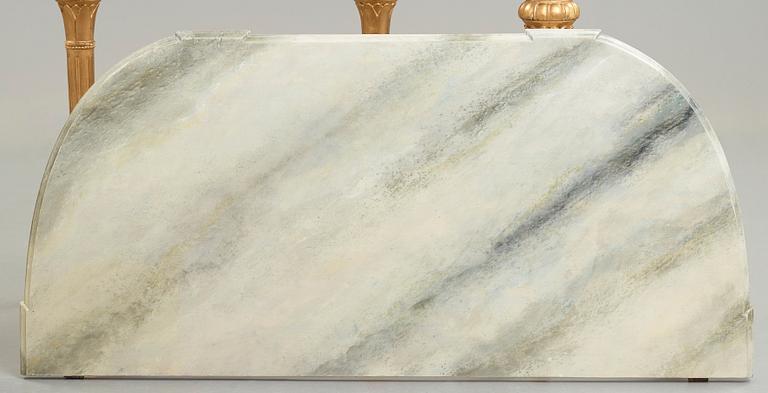 A late Gustavian console table from the first half of the 19th century.