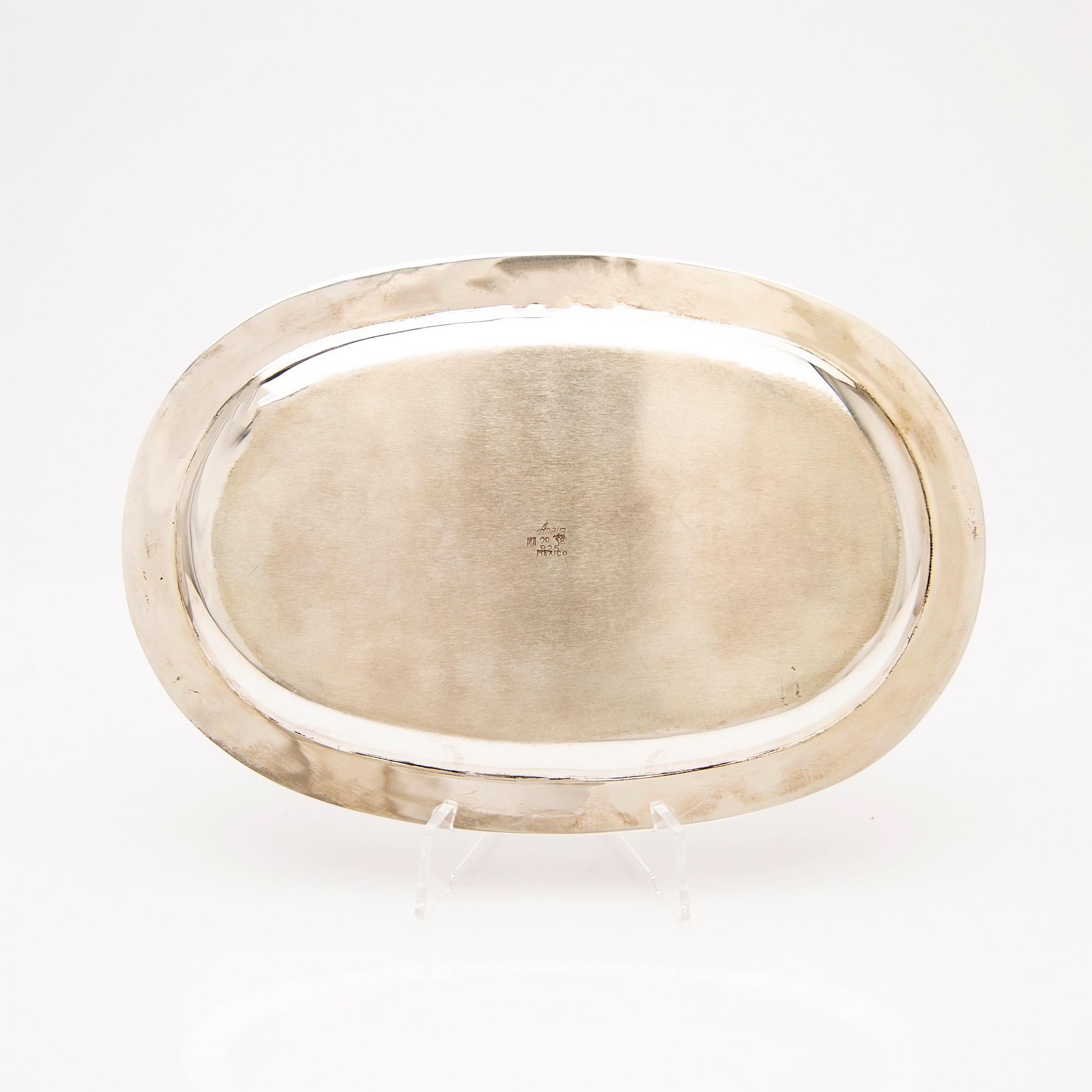 Tray, sterling silver, Mexico.