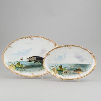 A 66 piece Pirkenhammer porcelain gilt edge dinner service, 1893 - 1918.