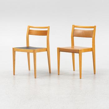 Axel Larsson, a set of five chairs, model "8-107", Svenska Möbelfabrikerna Bodafors, 1950-60s.