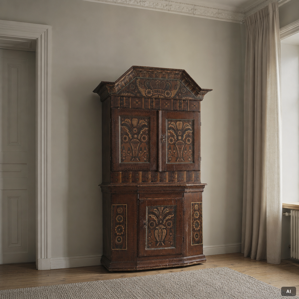 A Folk Art cabinet, Dalecarlia, 19th century.