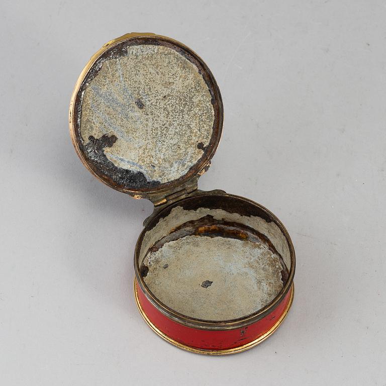 A mid 18th century lacquer rococo box.