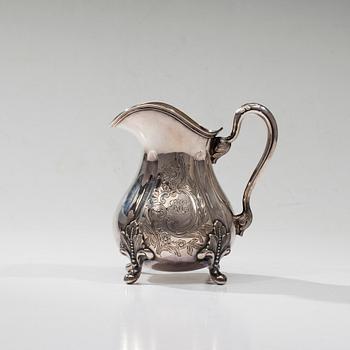 KAFFESERVIS, 3 delar, silver, Auran Kultasepät, Åbo 1915-1916. Tot. vikt ca 1290 g.