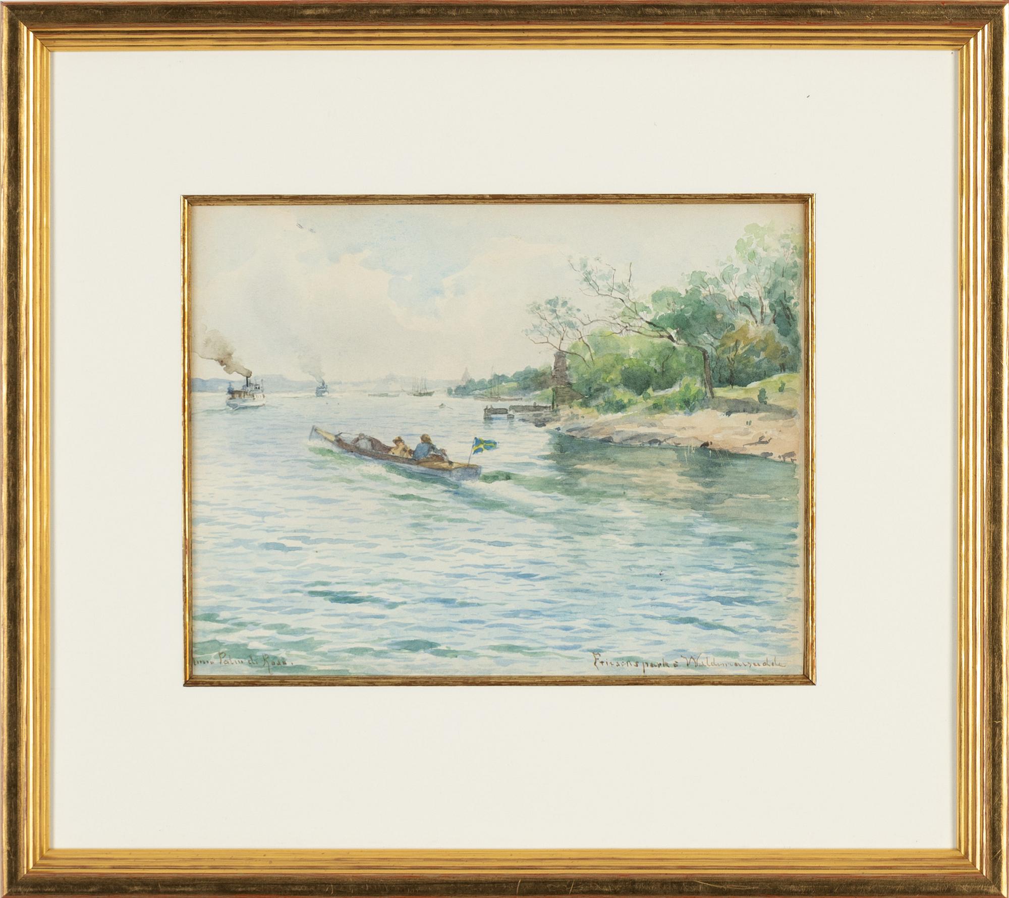 Anna Palm de Rosa,  watercolour on paper, signed.