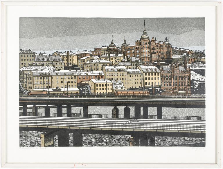 SVENOLOV EHRÉN, färglitografier, 5 st, signerade och numrerade 242, 249, 30, 40, 295 /360.