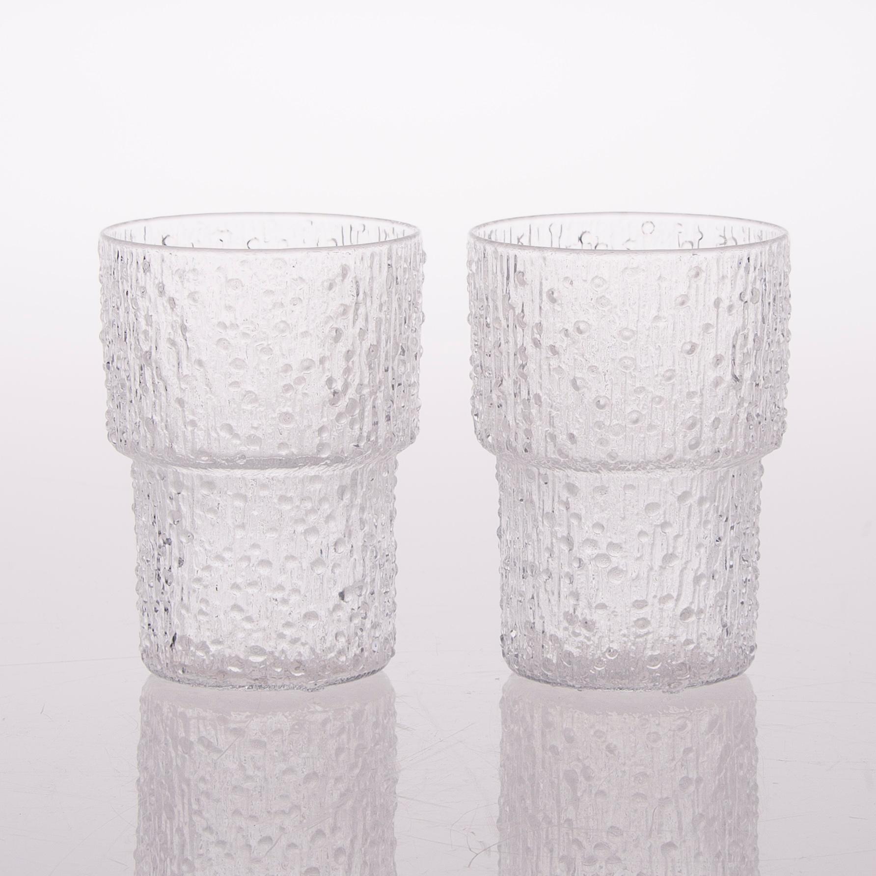 TAPIO WIRKKALA, GLASSERVISDELAR, 20 delar, "Paadar", Iittala, 1970-tal.