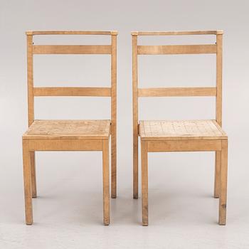 Ella Öström, a set of six chairs, for St. Thomas Church, Vällingby, 1960.