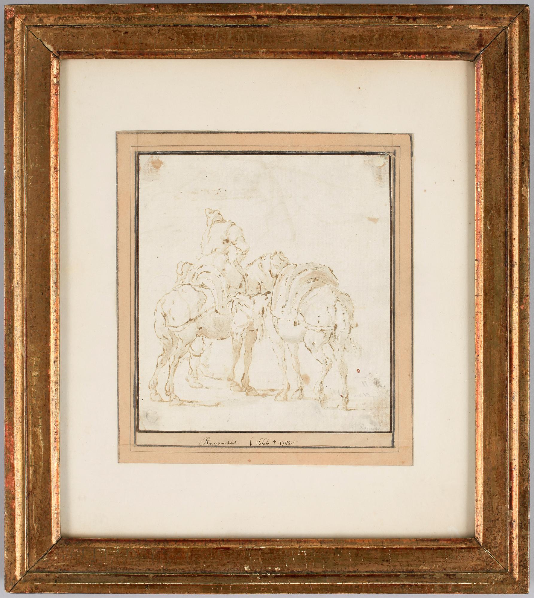 GEORG PHILIPP RUGENDAS, tillskriven. teckning. Otydligt sign.