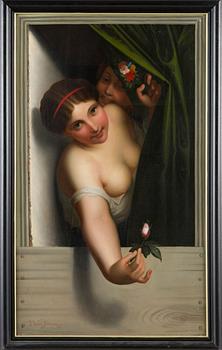 Oidentifierad Konstnär, efter Antoine Wiertz (1806-1865), "Die Rosenknospe".