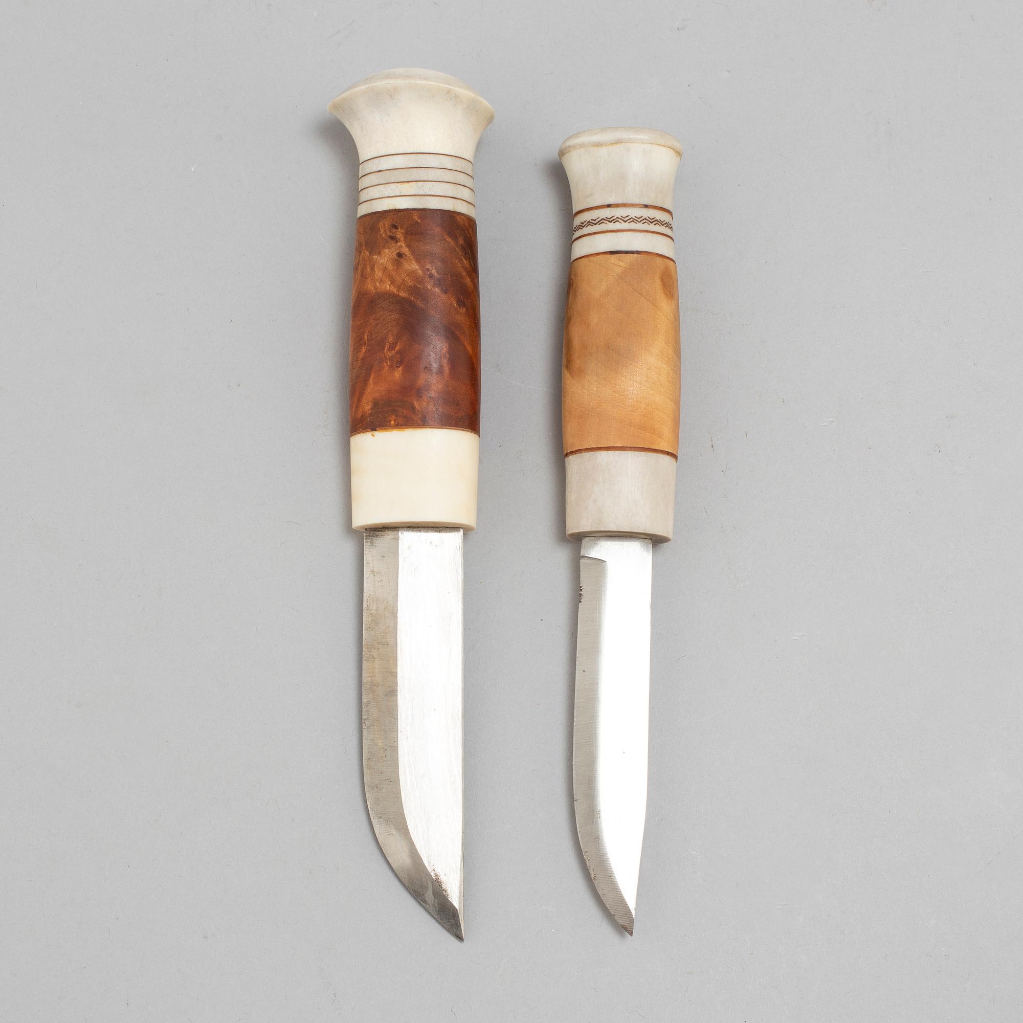 Two sami knives by Lennart Samelin och Johan Sunna.