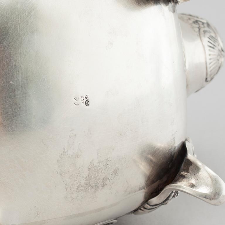 A 20th century silver coffee pot, Germany with swedish import markings.