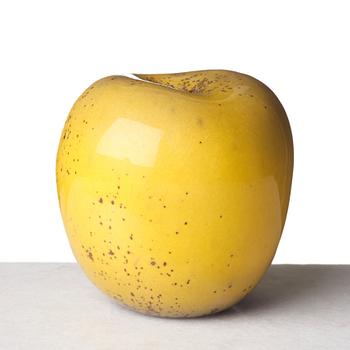 Hans Hedberg, a faience sculpture of an apple, Biot, France.