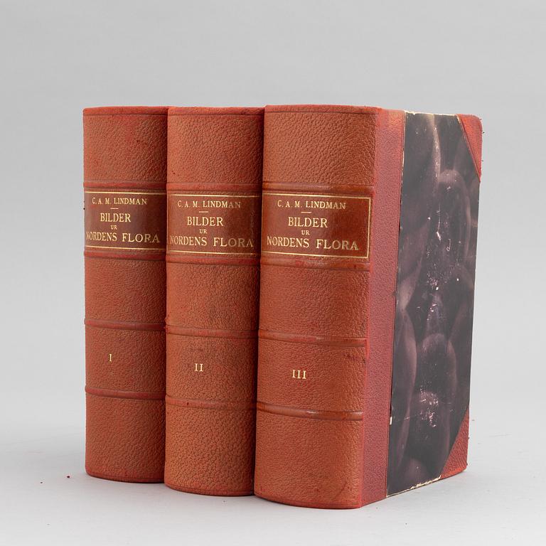 Three volumes of 'Bilder ur Nordens flora', C.A.M. Lindman, Wahlström & Widstrand, Stockholm, 1922 - 1926.