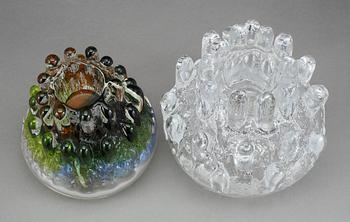 LJUSLYKTOR, 2 st, glas, Göran Wärff, Kosta.