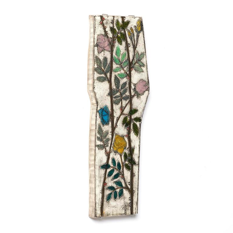 Rut Bryk, a stoneware wall relief, Arabia, Finland ca 1960.