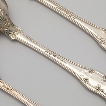 Cutlery, silver, 47 pieces, "English Shell", Carl Samuel Cavallin, 1843-1851, Malmö.