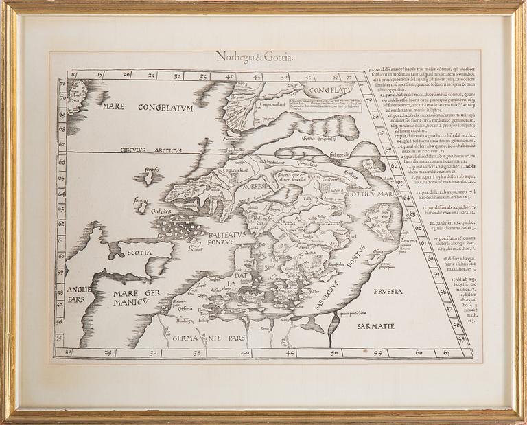 FOUR MAPS OVER SCANDINAVIA, 18 th century.