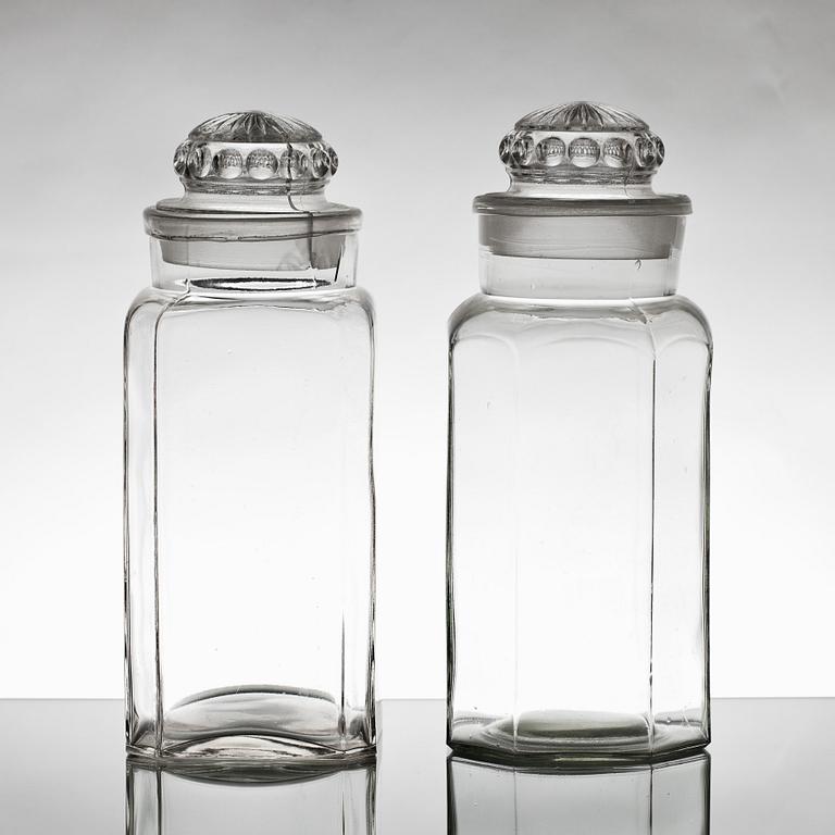 BURKAR MED LOCK, 7 st. Glas, 1900-talets början.