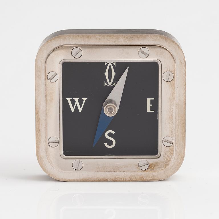 CARTIER, A brass compass with a palladium finish. S.I.H.H, 2004.