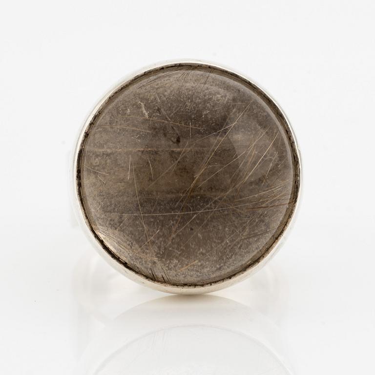 Cecilia Johansson, a silver and rutilated quartz ring, Gothenburg 1972.