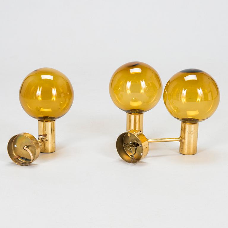 Hans-Agne Jakobsson, two late 20th century 'Patricia' wall lights for Markaryd.