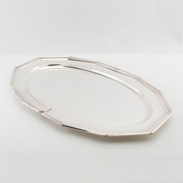 Serving dishes, 3 pieces, nickel silver, first half of the 20th century.