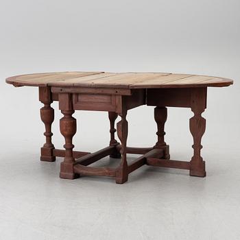 A swedish baroque gateleg table, first part 18th century.