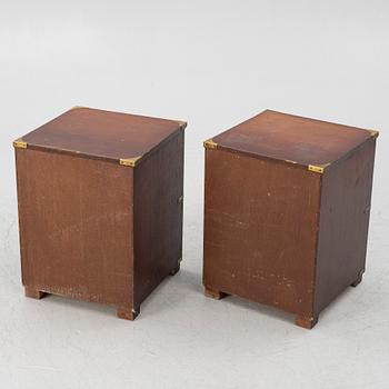 Bedside tables, a pair, second half of the 20th century.
