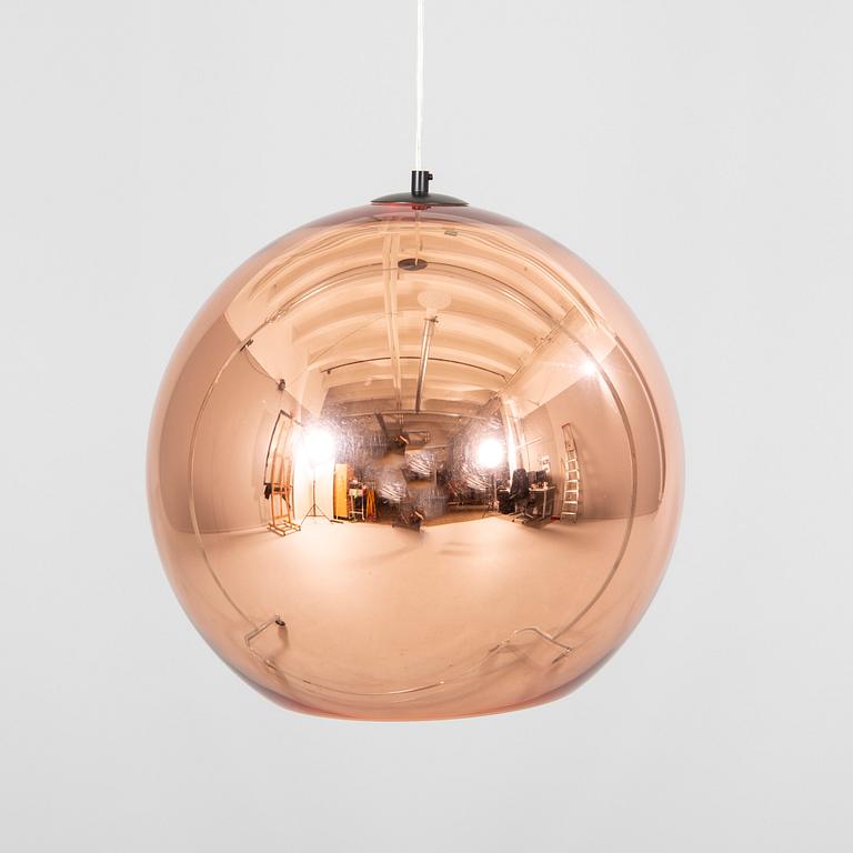 A 'Copper Shade' ceiling light by Tom Dixon from the 21st Century.