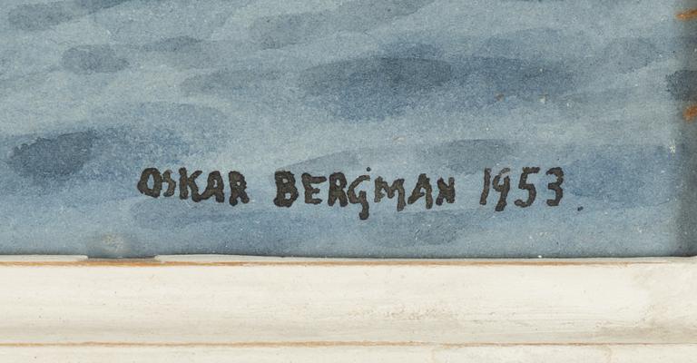 Oskar Bergman,  "Båtar vid Visby".