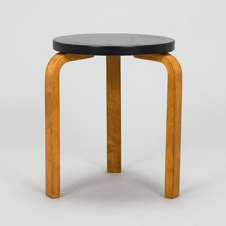 Alvar Aalto, a 1930s '60' stool for OY Huonekalu- ja Rakennustyötehdas A.B. Finland.