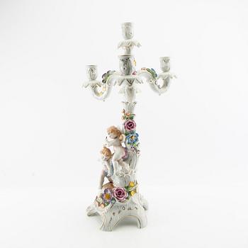 Candelabrum Schierholz Germany mid-20th century porcelain.