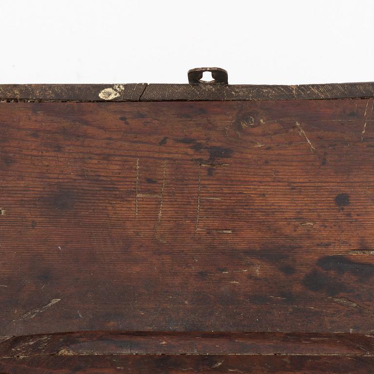 A painted pine cabinet, 19th Century.