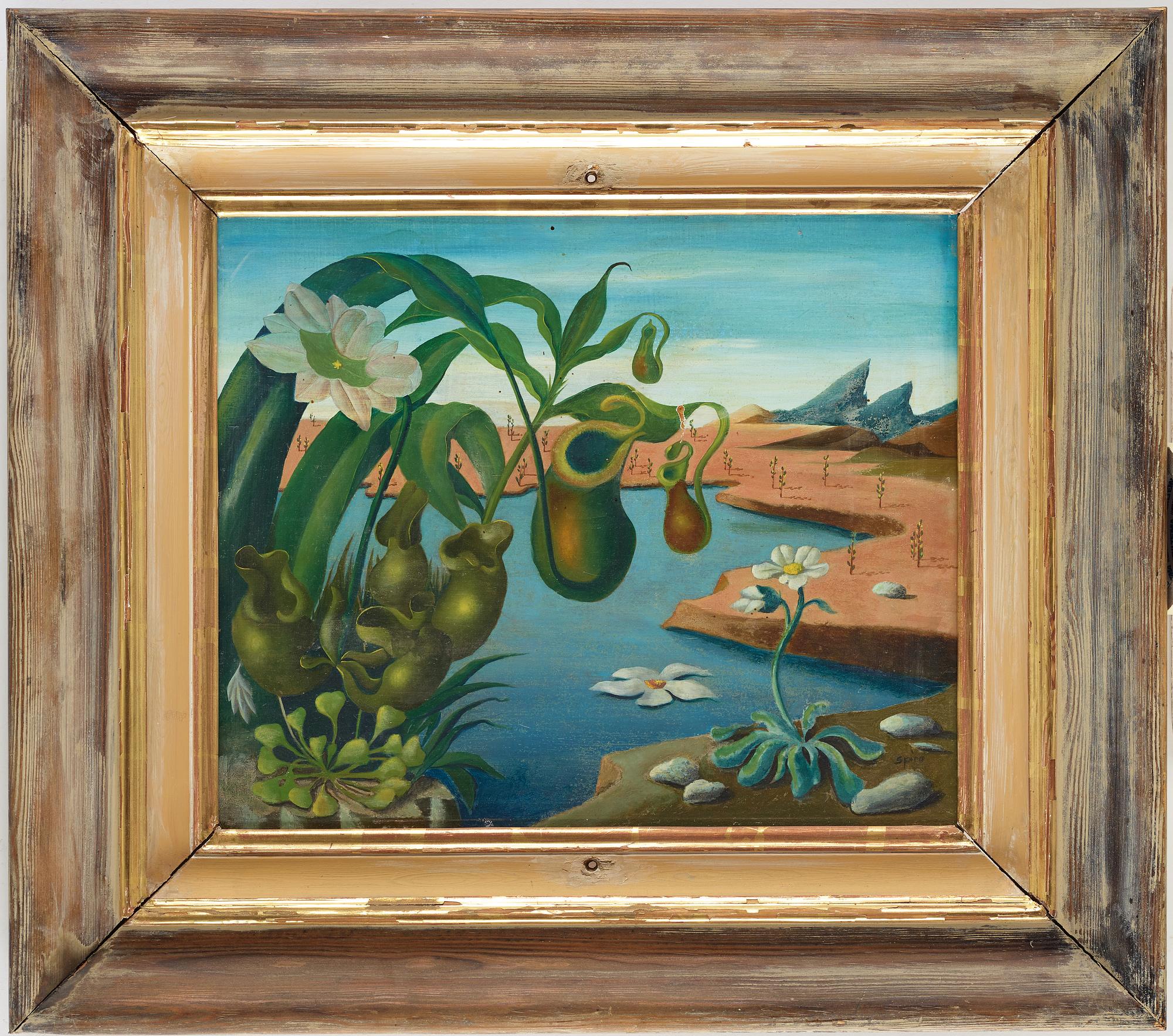 GEORGES SPIRO, olja på pannå, signerad Spiro.