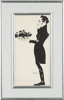 Einar Nerman, ink drawing, signed.