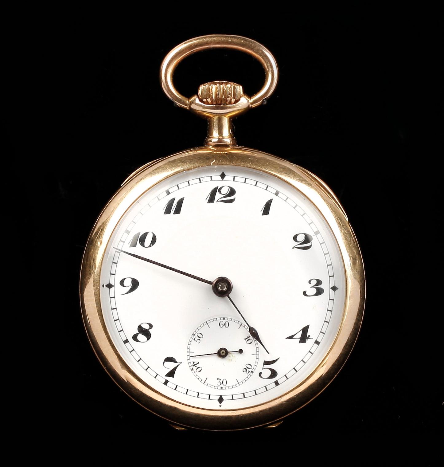 DAMFICKUR, 3 st, guld 14-18K, sent 1800-tal till tidigt 1900-tal.