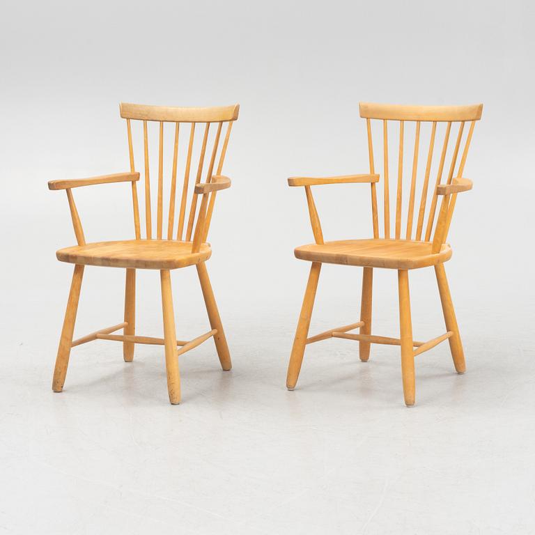 Carl Malmsten, karmstolar, ett par, "Lilla Åland", Stolab, 1990-tal.