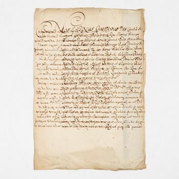Brev signerat av Karl X Gustav.