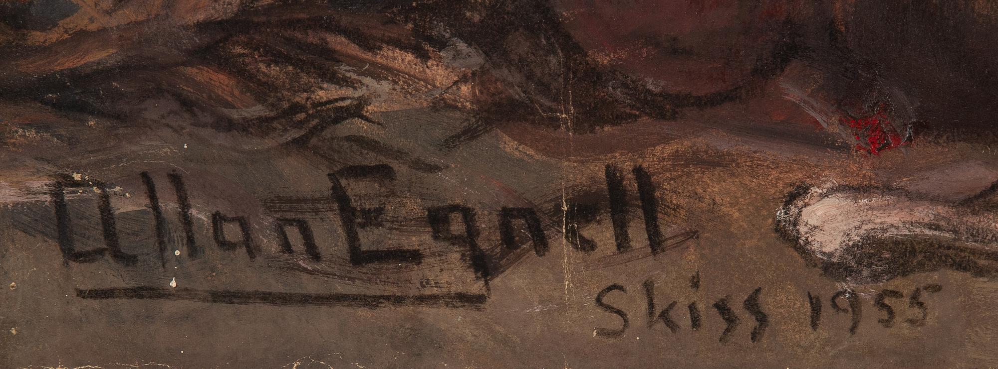 Allan Egnell, mixed media signed and dated 1955.