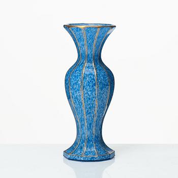 An opaline glass vase, presumably Russian, late 19th century.