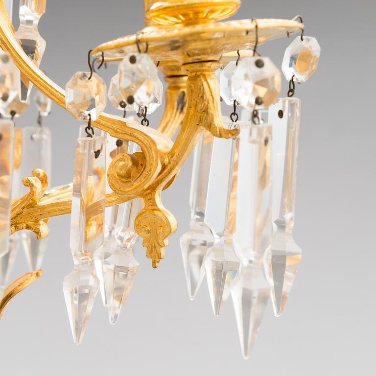 A 19th-Century candelabrum for seven candles.