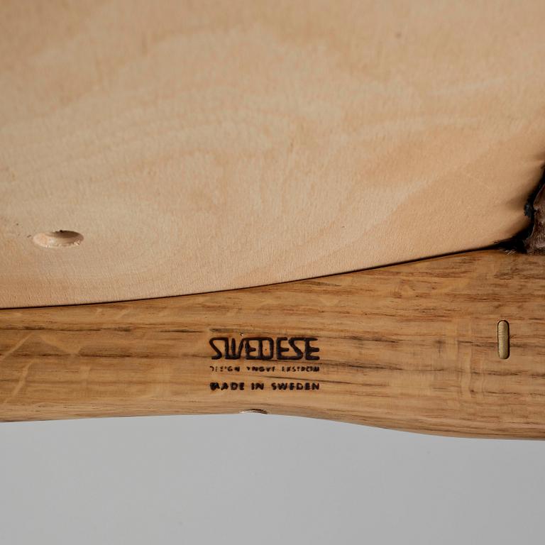 FÅTÖLJ med FOTPALL, "Lamino", Yngve Ekström, Swedese, 1900-talets andra hälft.