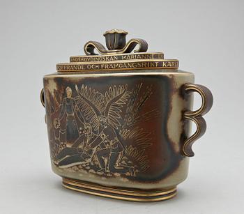 LOCKURNA, stengods, "Flambé", Gunnar Nylund med dekor av Oskar Dahl, Lidköping, 1930-tal.