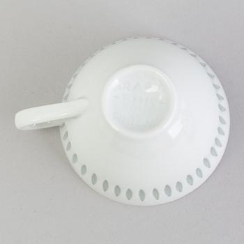 Six items of rice porcelain by Friedel Holzer-Kjellberg, signed Arabia, FHIG, Finland.