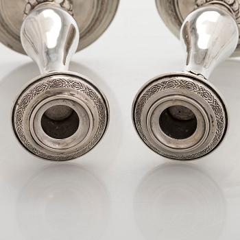 A pair of silver candlesticks, Austro-Hungarian Empire, 1867 - 1872.