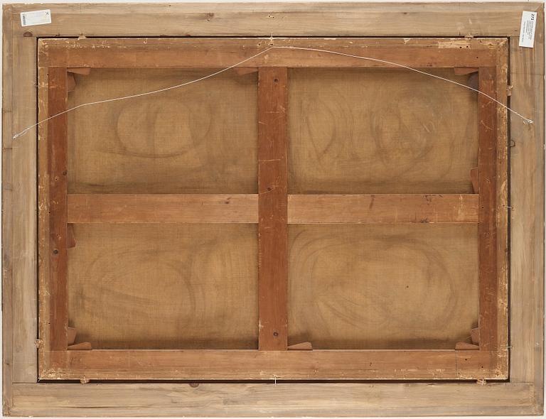 Giovanni Paolo Panini, Capriccio med figurer vid romerska ruiner och Konstantinbågen.