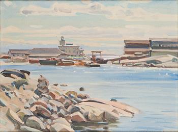 Ali Munsterhjelm, olja på duk, otydligt signerad.