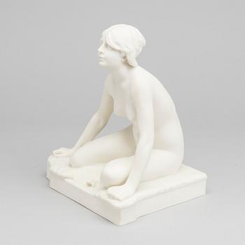 PER HASSELBERG, figurin parian Gustavsberg signerad 1912.